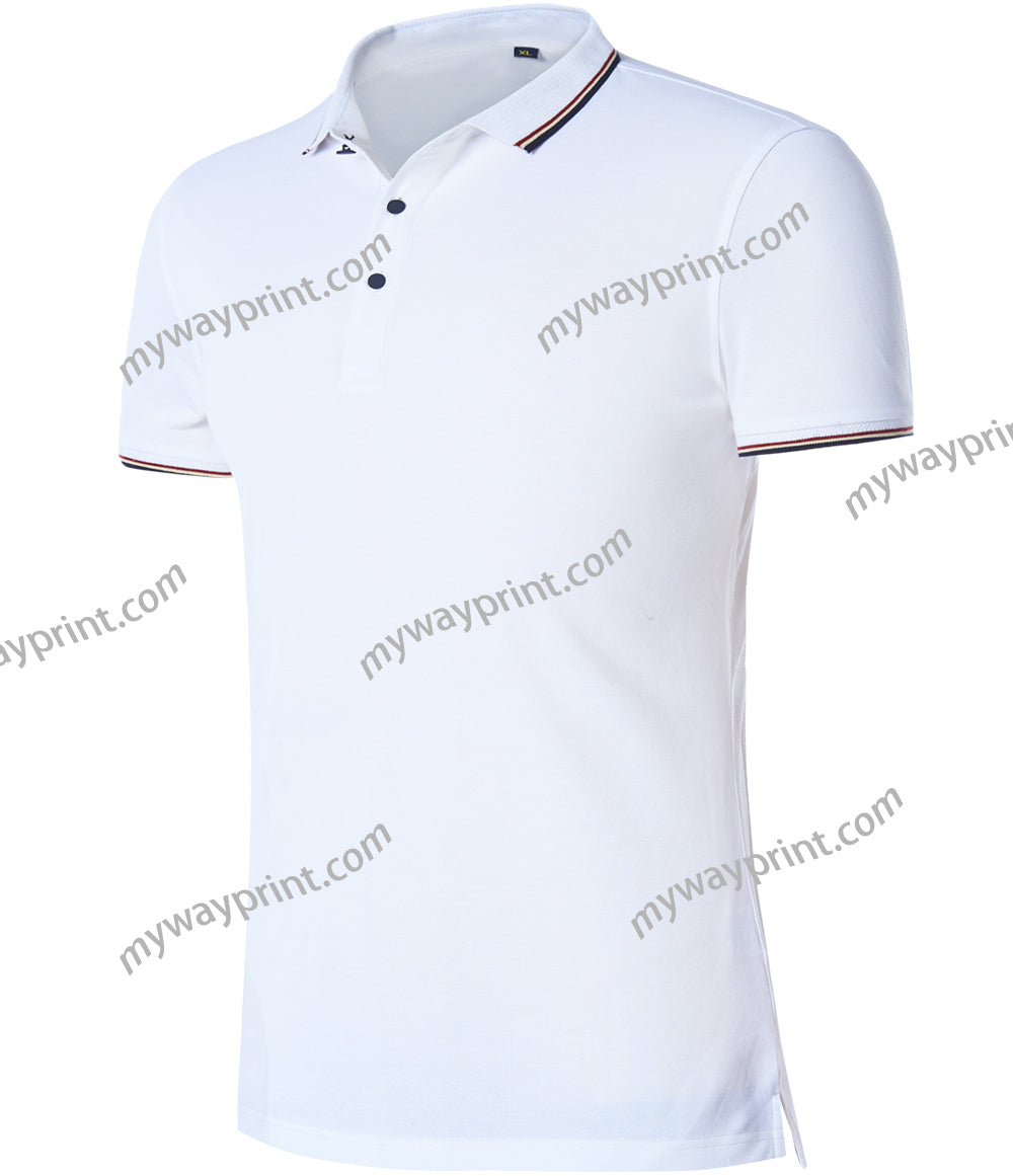 高級P02ヘビーウェイトCVC綿ゴルフPOLOシャツ9色5.6OZ