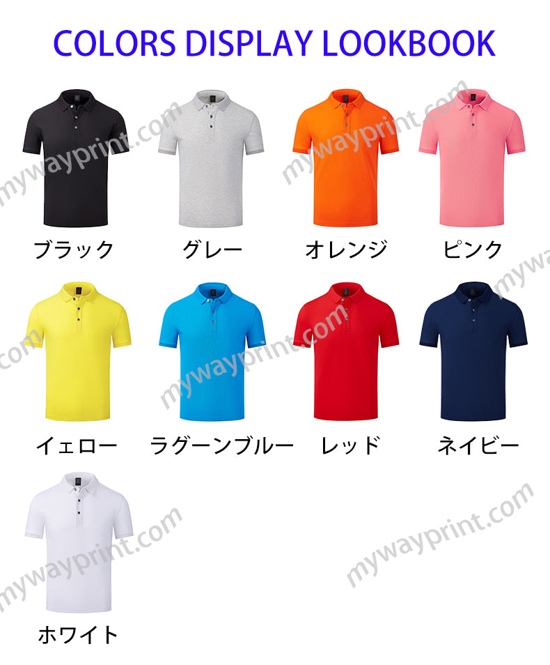 RENHE|A005厚手綿(セミコーマ系)POLOシャツ9色6.5OZ
